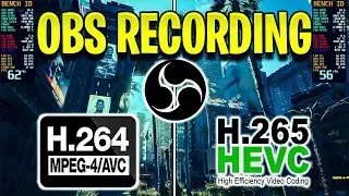 Recording OBS NVENC H.264 VS NVENC H.265 (HEVC) Benchmark 8 Games