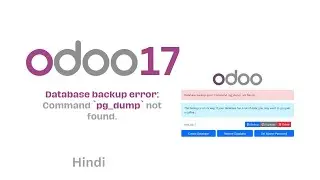 pg_dump error in odoo - Database backup error: Command 'pg_dump' not found in odoo | Techmoodly