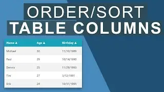 Sortable Table Columns with Javascript