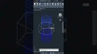 AutoCAD 3D, How to draw pipe fitting, union connector, 3D modeling, part 5, sketches #shorts