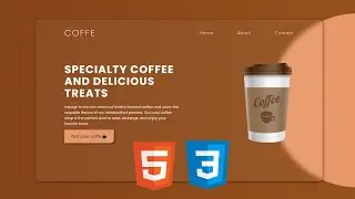 Coffee Landing Page Using HTML & CSS | WebDevWizard