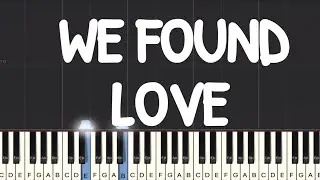 Rihanna - We Found Love Piano Tutorial | Easy