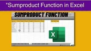 How to use sumproduct in Excel|Sum product in Excel 