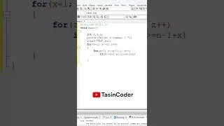 Star Pattern 7 Program in C Language | TasinCoder