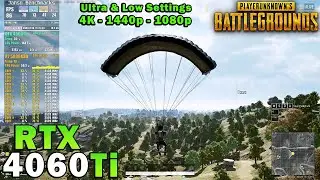 PUBG | RTX 4060 Ti | Ryzen 7 5800X3D | 4K - 1440p - 1080p | Ultra & Very Low Settings