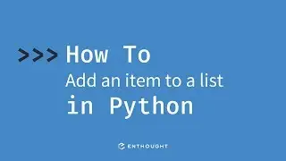 How to add an item to a list in Python