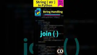 join( ) function in Python String - Python Short Series Ep. 107 