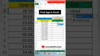 💡how to find age in Excel | Excel Tutorials | 