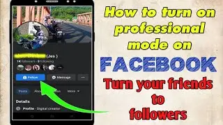 How to make Facebook account to professional mode - Turn on professional mode tutorial