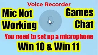 Mic Not Working In Windows 10 And Windows 11. You Need To Set Up A Microphone In Settings