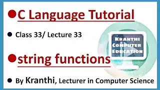 string functions | string manipulation functions | built-in string functions | string.h functions