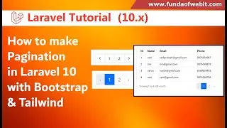 Laravel 10 - How to make pagination in Laravel 10 with Bootstrap & Tailwind step by step