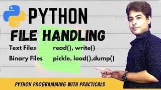 Data File Handling in Python | Python file handling | Read, Write, Load, Dump