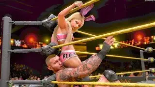 WWE 2k20: Alexa Bliss bunny girl vs Randy Orton: stinkface & table chokeslam