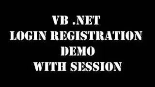 login and registration form in asp.net with database VB.NET(session)