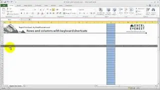 Rapid Fire Excel Training - Rows and Columns with Keyboard Shortcuts