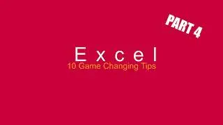 Top 10 Microsoft Excel Tips & Tricks #4