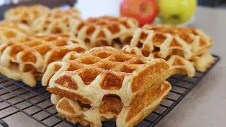 Do you have one apple? Make this amazing apple waffles!