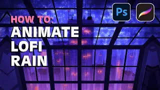 Rain Animation Breakdown in Procreate and Photoshop! | Tutorial