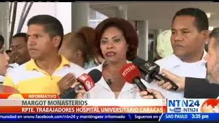 Pacientes y médicos venezolanos protestaron este lunes para exigir que se abra un canal humanitario