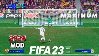 Real Madrid vs FC Barcelona // Penalty Shootout 2024 MOD // FIFA 23