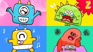 Express your emotions - Happy, Sad, Excited, Bored ! +More Kids songs l ZooZooSong