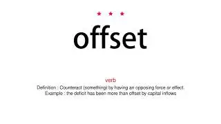 How to pronounce offset - Vocab Today