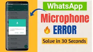 WhatsApp Microphone Error | Whatsapp video call and voice call not working | solve in 30 seconds