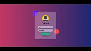 Glassmorphism Login Form With Animation | New UI Trend For 2021