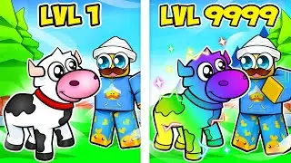 Unlocked Max Level 9999 Diamond Cow In Milk Tycoon!