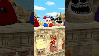 CHOOSE YOUR FAVORITE NEW THE POU BOU'S REVENGE FAMILY CHARACTERS SIZE in Garry's Mod !! #shorts