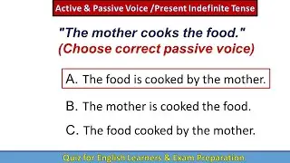 Active and Passive Voice in Present Indefinite Tense: Examples and Exercises | English Grammar Mcqs