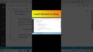 Insert Element in Array in C Short | sameercoding