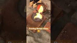 Pouring Melted Brass #shorts #brass #melting