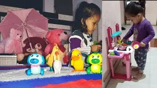 Playing With Kitchen Set 😊😊😊#kids @BubbdyVlogs