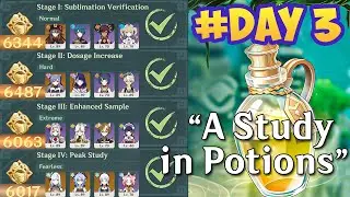 DAY 3!! Solitary Rampart Fearless _ A Study in Potions Event Genshin Impact Gameplay