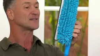 TidyUps Window Cleaner w/ Squeegee & Microfiber Cleaning Heads on QVC