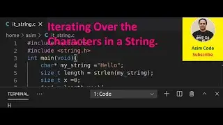 How to Iterate Over the Characters in a String in C programming