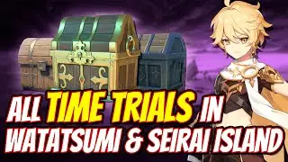 All Time Trial Challenges in Watatsumi & Seirai Island (DETAILED GUIDE) | Genshin Impact 2.1