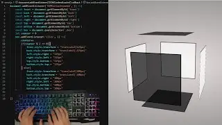 ASMR Programming - Coding 3D Spinning Cube - No Talking