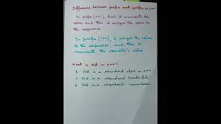 C++ interview question and answer