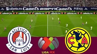 San Luis  0 vs 5 América Semifinales 2023  - Simulación de Videojuego PES 2021