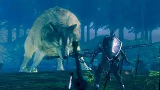 Dark Souls - Great Grey Wolf Sif Boss Fight (New Game Plus)