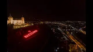 WUEZUSAMMEN - Lichtinstallation an der Festung Marienberg Würzburg (14.04.2020)