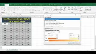 Highlight Top 3, Top 5 and Top 10 Values using Conditional Formatting