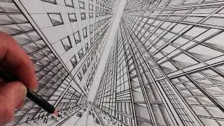 How to Draw a City Street in Two-Point Perspective: High and Low