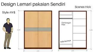 make a wardrobe with sketchup ( Lemari pakaian Sketchup )