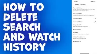 How To Delete Search And Watch History In YouTube | Clear YouTube Search And Watch History 2023