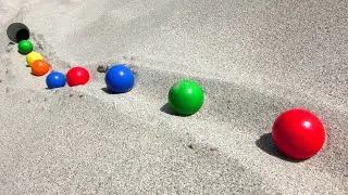 Marble Run Enjoyed in Nature ☆ Fun Time with Rolling Balls