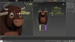 Cartoon Bull Rigged Preview